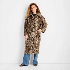 Leopard Print Long Coat